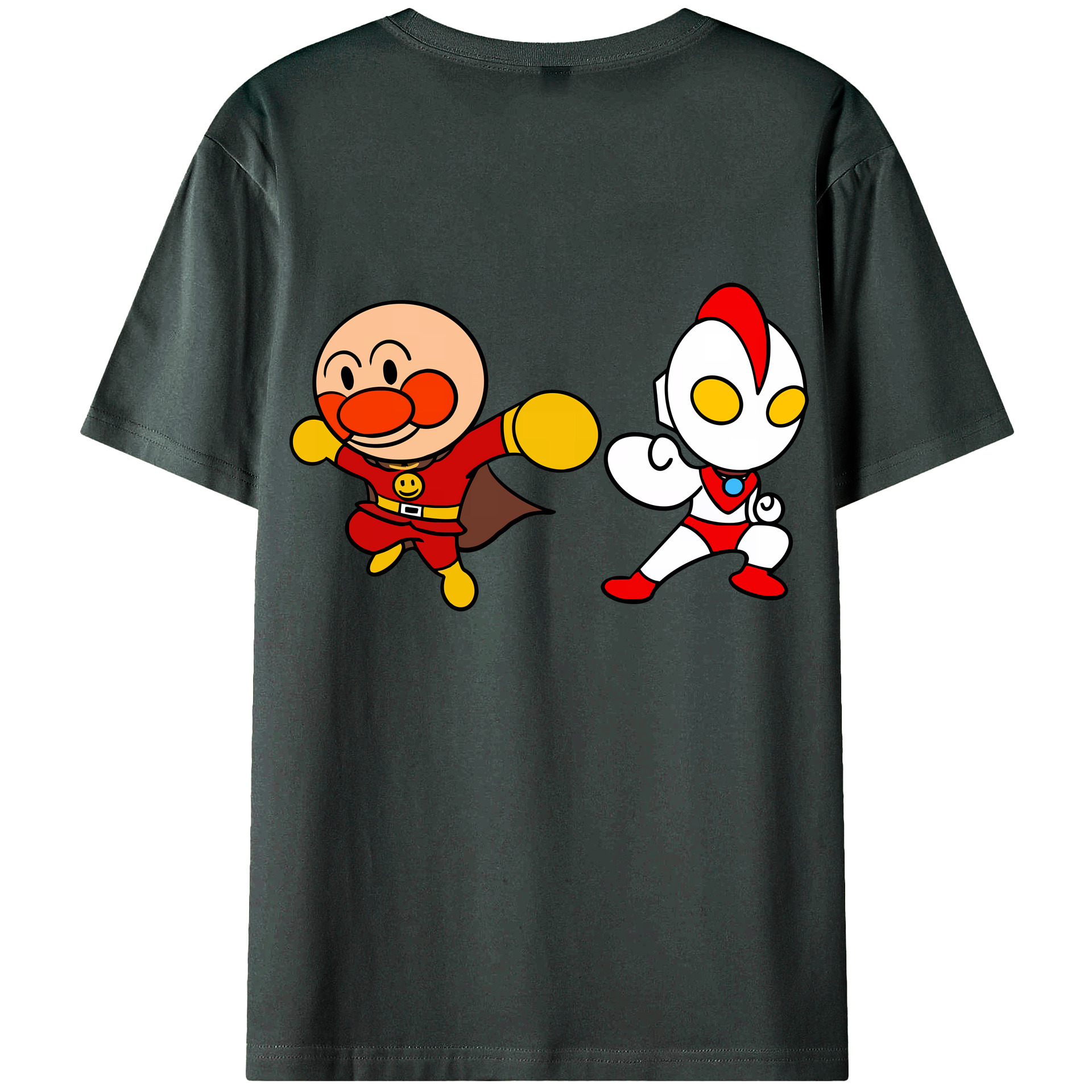 （画像用） アンパンマン Anpanman 綿100％ メンズ半袖Tシャツ（バックプリント） 通気性